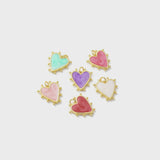 Gold Studded Heart Charm