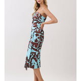 Sienna Oasis Strapless Fringe Belt Midi Dress