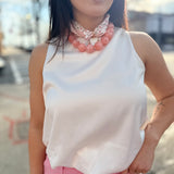 Chiffon Bubble Hem Top