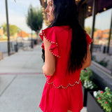 Sloane Studded Ruffle Sleeve Top