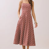 Sweetheart Stroll Printed Midi Dress