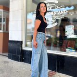 Curvy Outlaw Wide-Leg Jeans