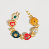 Baroque Heart Multi-Color Bracelet