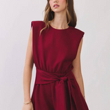 Harper Tie-Back Shoulder Pad Romper