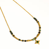 Irie Beaded Green Gemstones Necklace