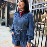 Navy Wash Tessa Denim Romper