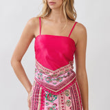 Santorini Sunset Scarf Print Cami Top