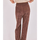 Brown Penthouse Pintuck Pants