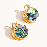 Zarae Round Natural Shell Earring