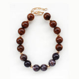 Large Natural Stone Brown and Grey 16"-18" Necklace