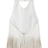 Ivory Fringe Hem Sleeveless Top