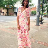 Annie Bloom Puff Sleeve Maxi Dress