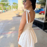 Ivory Perry Laced Romper