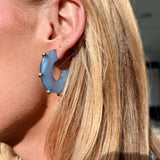 Sky Studded Acrylic Hoop Earrings