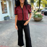 Red Black Tarra Checkered Top