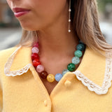 Poppy Rainbow Gumball Beaded Necklace