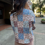 Floral Patchwork Puffer Jacket