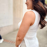 Cleo Open-Knit Sleeveless Top