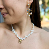 Aurora Pearl & Gold Coin Necklace