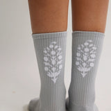 Last Lap Tube Socks - Steel/White