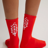 Last Lap Tube Socks - Flame/White