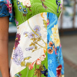 Floral Patchwork Midi Dress