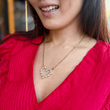 Large CZ Heart Necklace