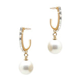 Pearl Luxe Sparkle Hoop Earrings