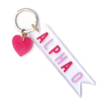Sorority Acrylic Heart Keychain