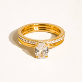 Amara Oval CZ Stack Ring Set