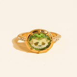 Avielle Gemstone Statement Ring - Green