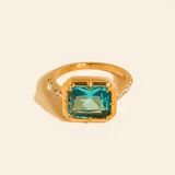 Avielle Gemstone Statement Ring - Blue