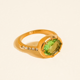 Avielle Gemstone Statement Ring - Green