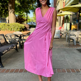 Briony Pink Drop-Waist Dress