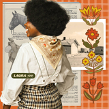 Laura Plaid Floral Cotton Bandana