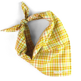 Marmee Gold & Green Plaid Cotton Bandana