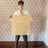 Marmee Gold & Green Plaid Cotton Bandana