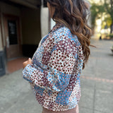 Floral Patchwork Puffer Jacket