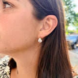 Crystal Teardrop CZ Flat Back Stud Earrings