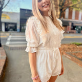 Clara Ruffle Lace Romper