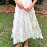 Barbara Mint Satin Skirt