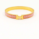 Rose Blossom H Stainless-Steel Bangle