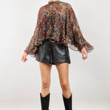 Black Multi Radiant Nights Blouse