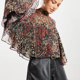 Black Multi Radiant Nights Blouse