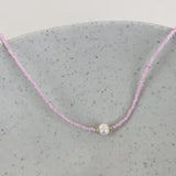 Bohemian Fresh Water Pearl Beaded Necklace In Purple