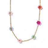 Gracie Multi-Color Floral Necklace