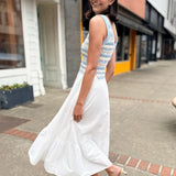 Liana Knit & Cotton Midi Dress