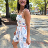 Coastal Breeze Pleated Romper