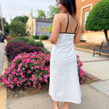 Grace White & Black Midi Dress