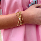 June + Bow + 5MM Gold Stack